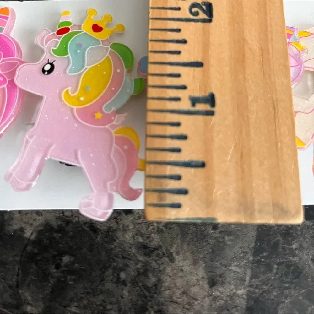 10PCS Baby Toddler Girls Hair Accessories Unicorns Colorful Patterns Hair Clips
